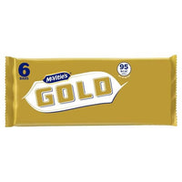 Mcvities Gold Bars 6pack  HEAT SENSITIVE ITEM. PLEASE ADD ITEM 122942 TO THE ORDER TO TRY TO PROTECT CHOCOLATES FROM HEAT DAMAGE. 106g