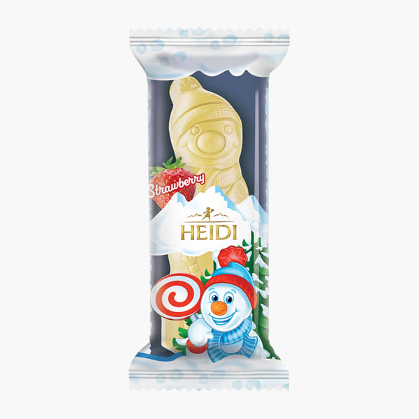 Heidi Frosty The Snowman White and Strawberry Filling Bar 45g