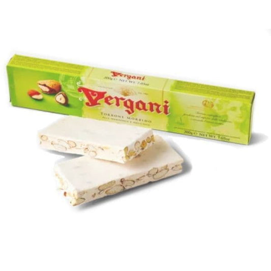 Vergani Soft Nougat with Almonds Bar 200g