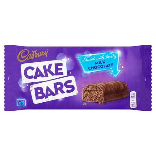 Cadbury Cake Milk Chocolate Bars HEAT SENSITIVE ITEM. PLEASE ADD ITEM 122942 TO THE ORDER TO TRY TO PROTECT CHOCOLATES FROM HEAT DAMAGE 135g