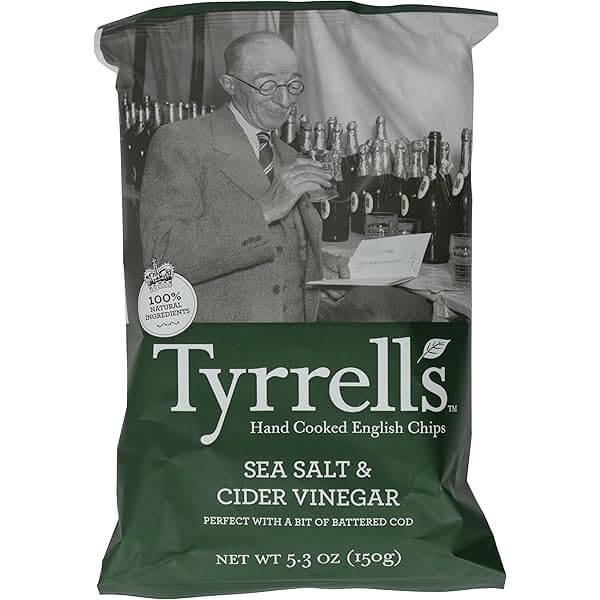 Tyrrells Sea Salt and Cider Vinegar Potato Crisps 150g