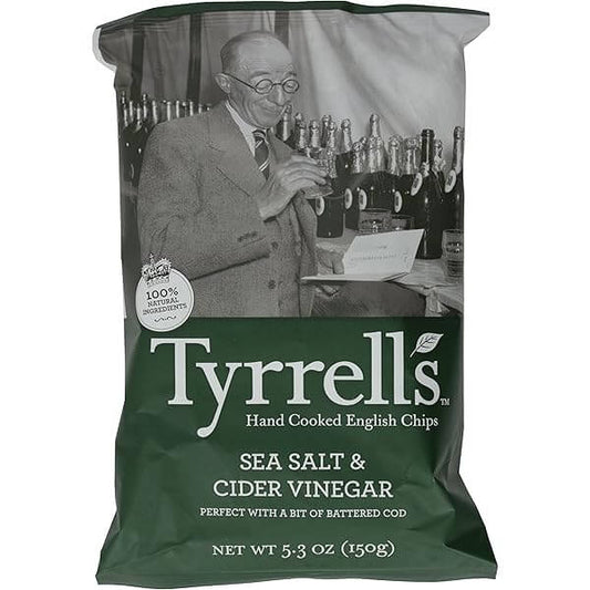 Tyrrells Sea Salt and Cider Vinegar Potato Crisps 150g