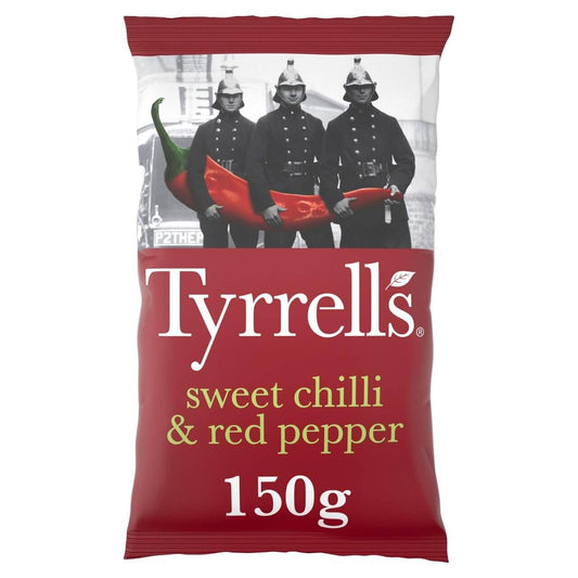 Tyrrells Sweet Chilli and Pepper Potato Crisps 150g