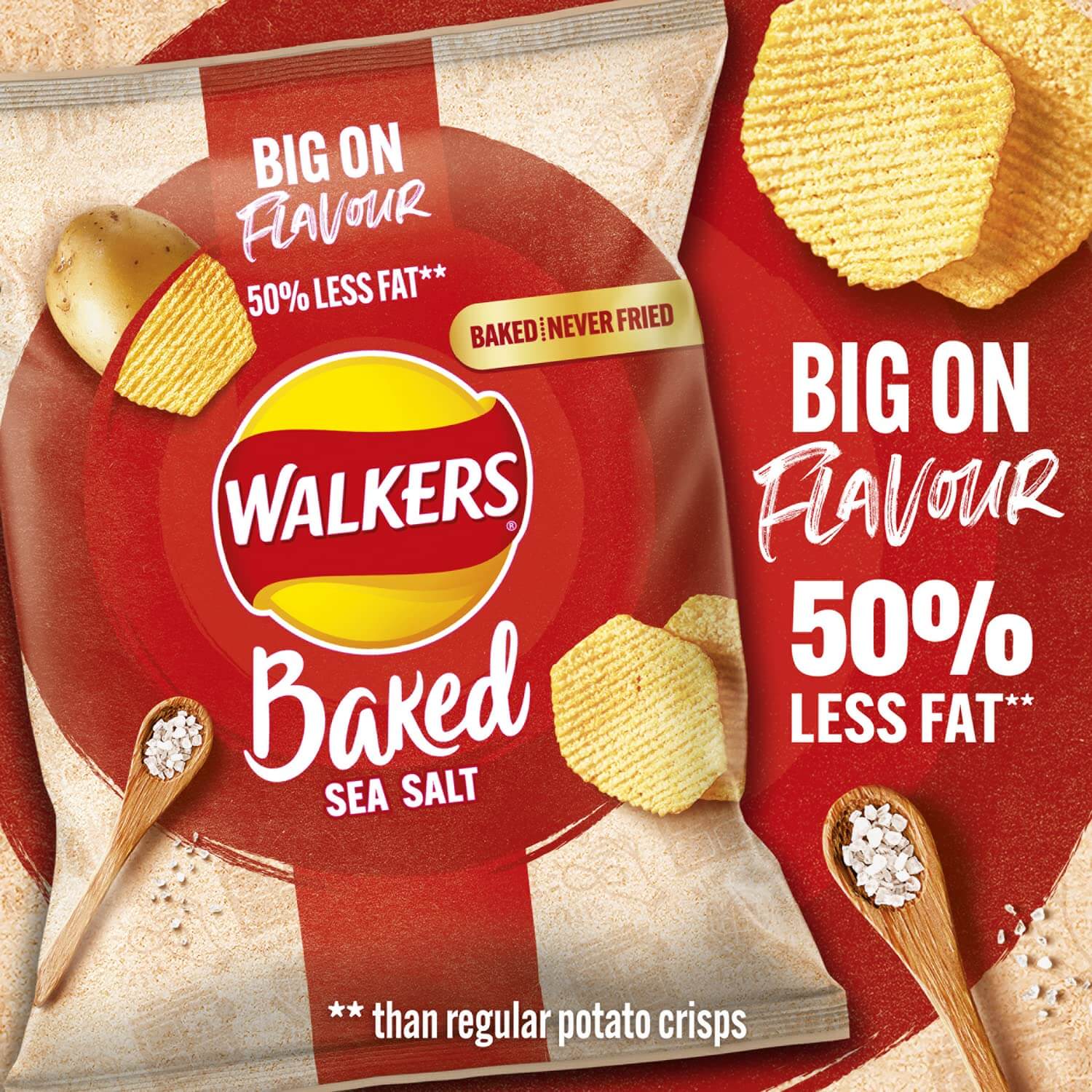 Walkers Baked Sea Salted Crisp 38g