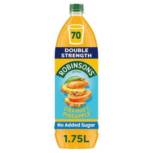 Robinsons Squash Orange and Pineapple No Added Sugar Double Strength 1750ml