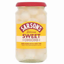 Sarsons Sweet and Mild Silverskins Onions 460g