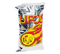 Goodman Fielder Burger Flavoured Ufos Snacks 100g
