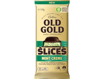 Cadbury Old Gold Mint Dark Chocolate HEAT SENSITIVE ITEM. PLEASE ADD ITEM 122942 TO THE ORDER TO TRY TO PROTECT CHOCOLATES FROM HEAT DAMAGE 176g