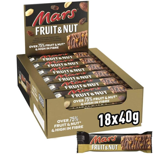 Mars Bar Fruit Nut Bar HEAT SENSITIVE ITEM. PLEASE ADD ITEM 122942 TO THE ORDER TO TRY TO PROTECT CHOCOLATES FROM HEAT DAMAGE 40g