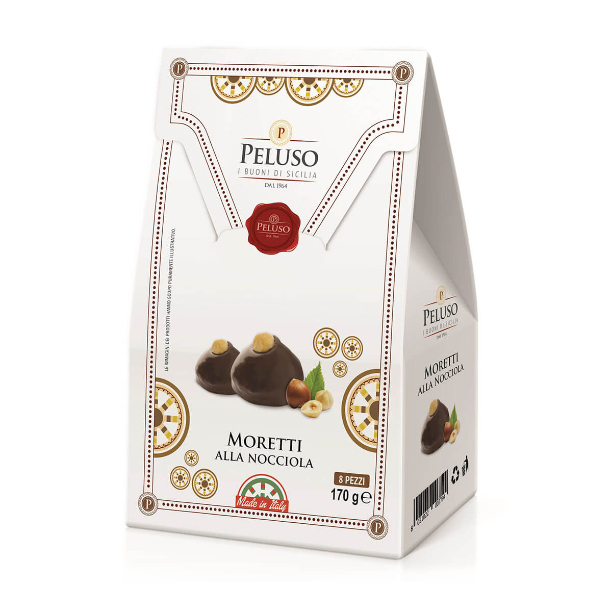 Dolci Peluso Morettti Chocolate Cookies with Hazelnuts Cream Al Nocciiola (Hazelnut) 170g