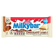 Nestle Milkybar White Biscuit Block HEAT SENSITIVE ITEM. PLEASE ADD ITEM 122942 TO THE ORDER TO TRY TO PROTECT CHOCOLATES FROM HEAT DAMAGE 84g