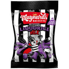 BEST BY APRIL 2026 Maynards Black and White Liquorice Mix 130g