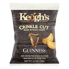 Keoghs Guinness Crinkle Cut Irish Potato Chips 125g
