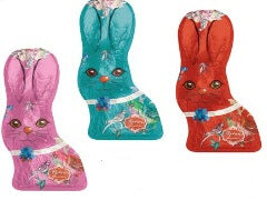 Reber Easter Milk Chocolate Bunny Assorted Colors Red Blue or Pink 70g