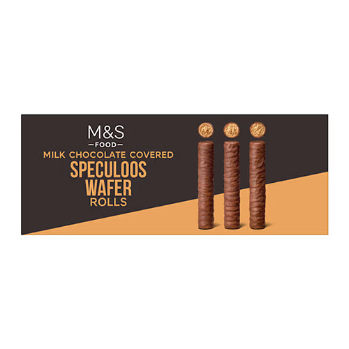 Marks and Spencer Milk Chocolate Covered Speculoos Wafer Rolls 100g