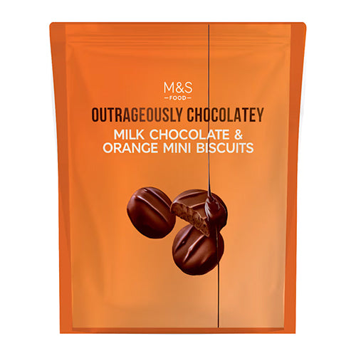 Marks and Spencer Outrageously Chocolatey Milk Chocolate Orange Biscuits 230g