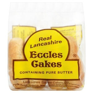 Real Lancashire Eccles Cakes (Pack of Four) 100g