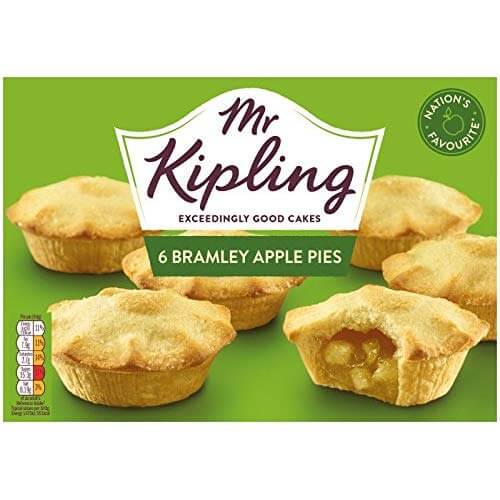 Mr Kipling Bramley Apple Pies (Pack of Six Pies) 280g