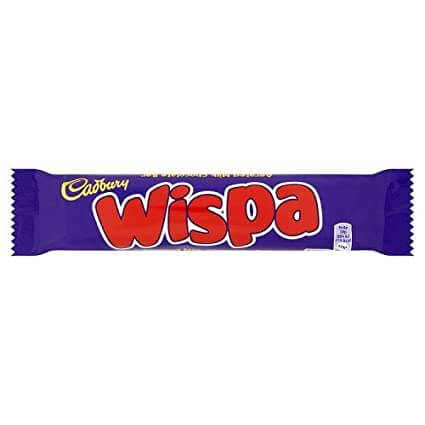 Cadbury Wispa Bar HEAT SENSITIVE ITEM. PLEASE ADD ITEM 122942 TO THE ORDER TO TRY TO PROTECT CHOCOLATES FROM HEAT DAMAGE 36g