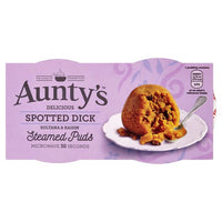 Auntys Steamed Spotted Dick Puddings (Pack of Two) 190g