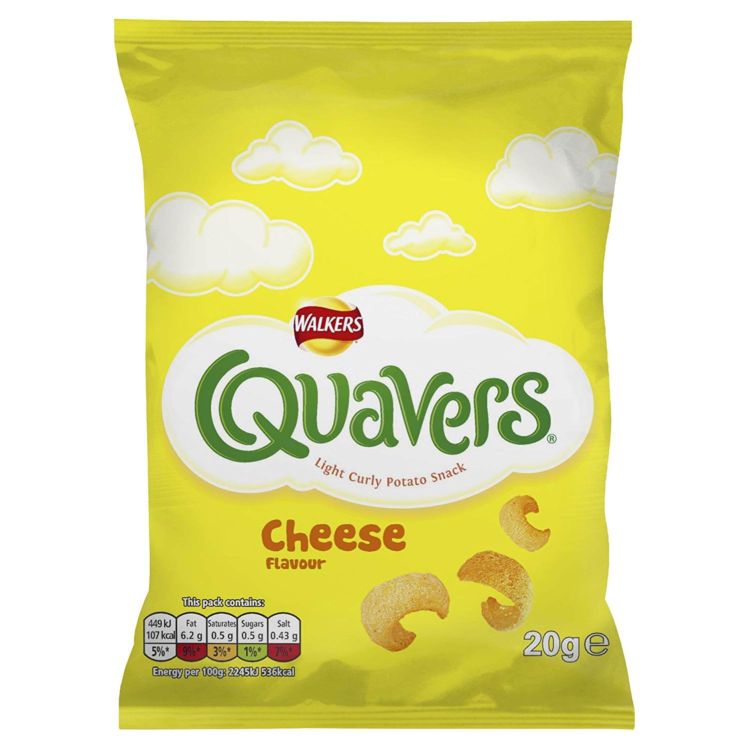 Walkers Quavers Cheese Flavor Crisps 20g