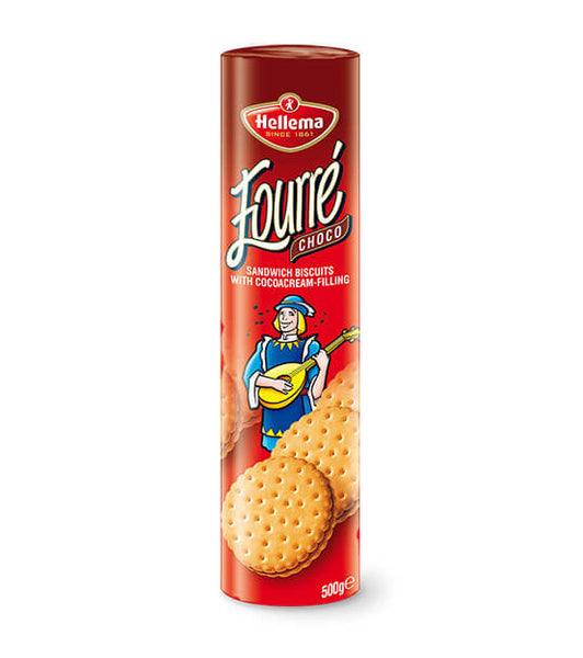 Hellema Fourre Chocolate Sandwich Biscuits with Cocoa Cream Filling 500g