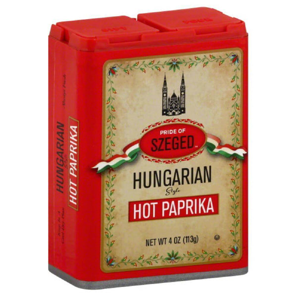 Pride of Szeged Hungarian Hot Paprika Tin, Imported, Always Fresh 113g