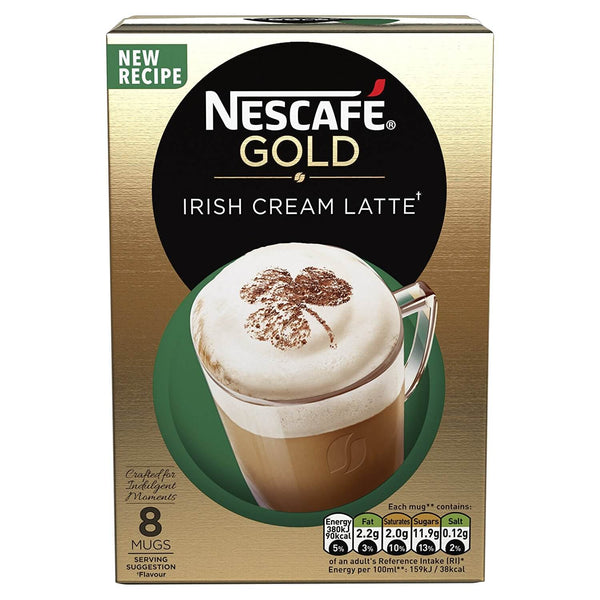 Nestle Nescafe Gold Irish Latte Mix (Pack of Eight Sachets) 158g