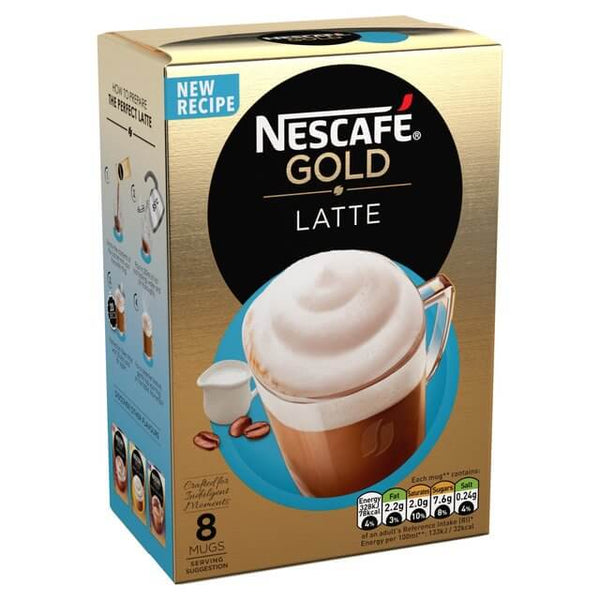Nestle Nescafe Gold Latte Mix (Pack of 8 Sachets) 144g