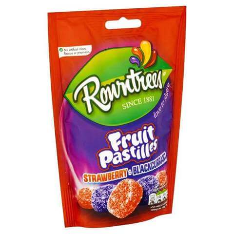 Rowntrees Fruit Pastilles -Strawberry and Blackcurrant Bag 143g