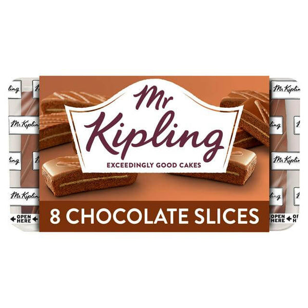 Mr Kipling Chocolate Slices Cake (Pack of 8 Slices) 264g