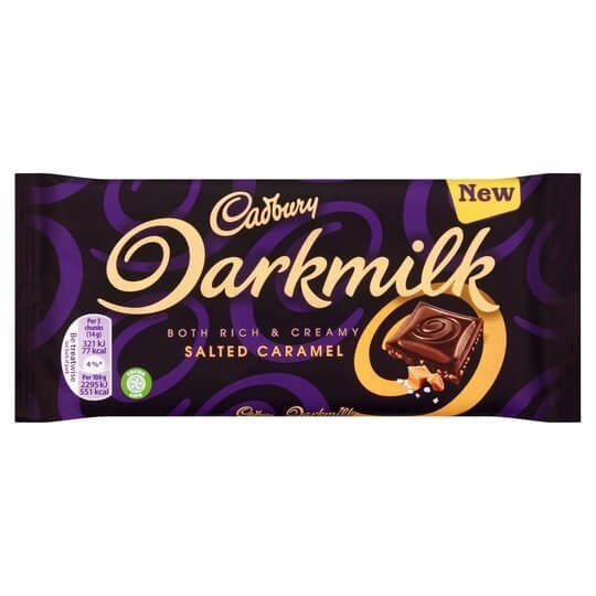 Cadbury Dark Milk Salted Caramel (HEAT SENSITIVE ITEM - PLEASE ADD A THERMAL BOX TO YOUR ORDER TO PROTECT YOUR ITEMS 85g