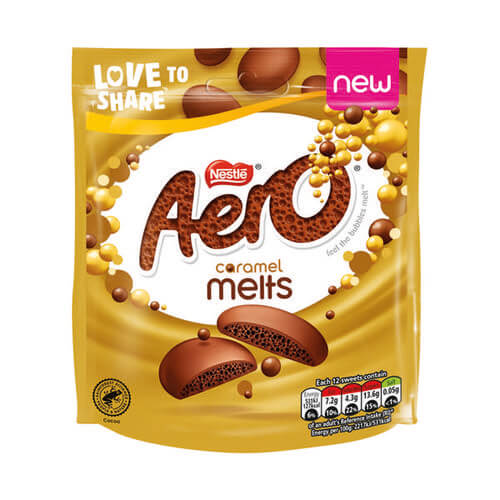 Nestle Aero Caramel Melts Pouch (HEAT SENSITIVE ITEM - PLEASE ADD A THERMAL BOX TO YOUR ORDER TO PROTECT YOUR ITEMS 86g